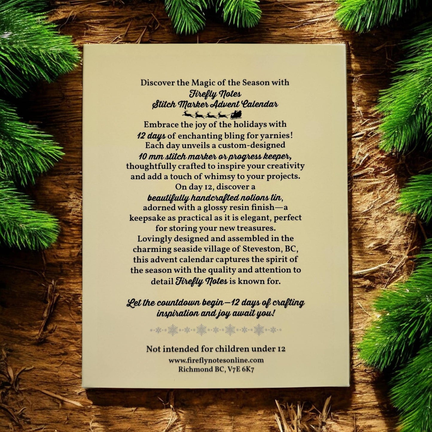 2025 Stitch Marker Advent Calendar by Firefly Notes