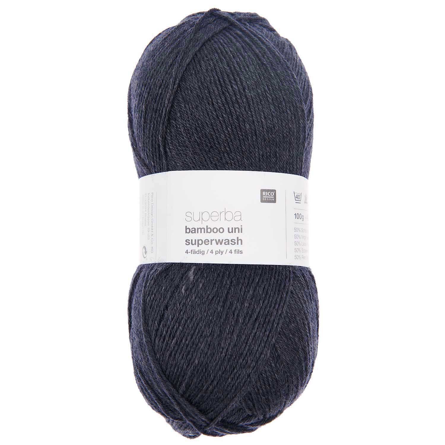 Rico Design Superba Bamboo Uni Superwash Sock