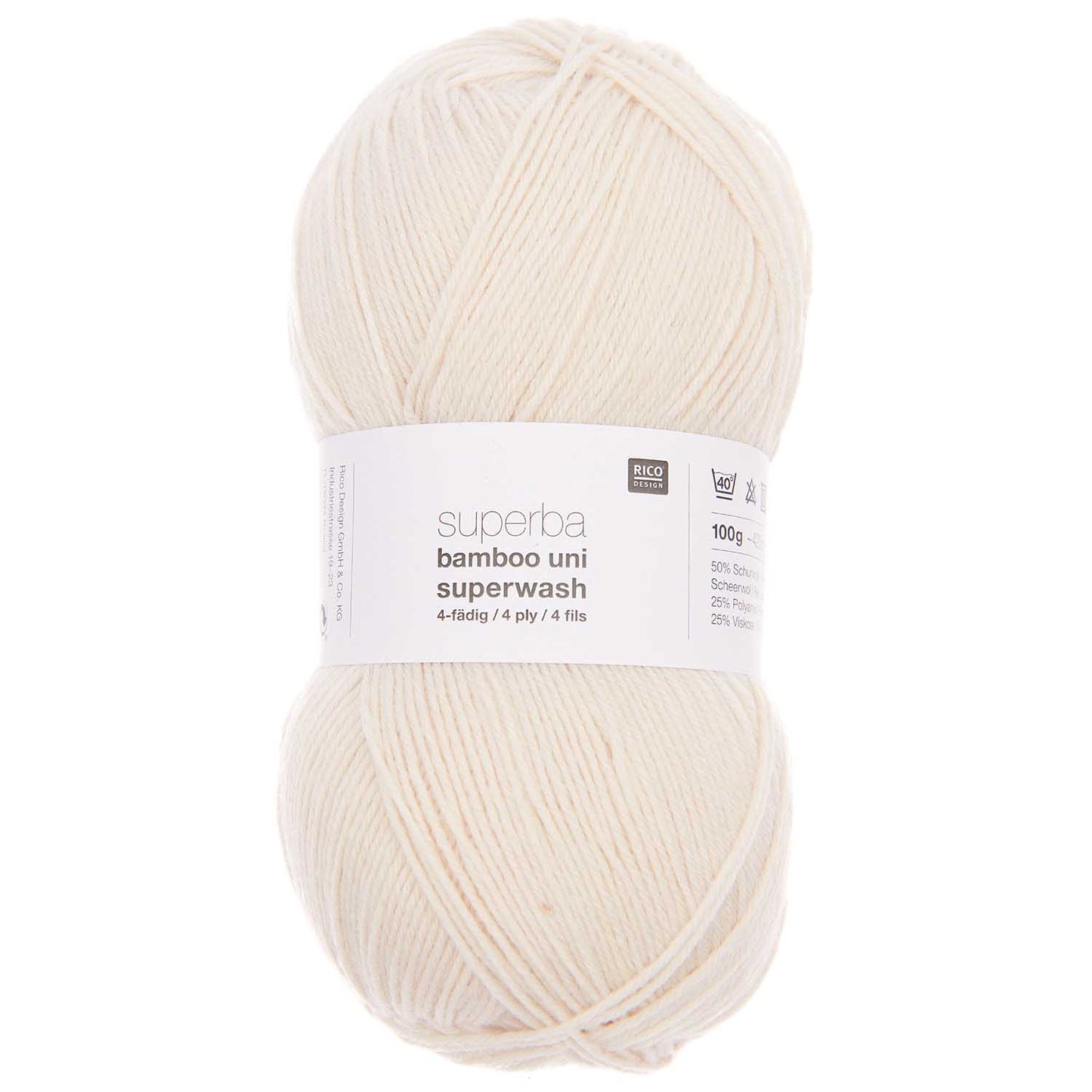 Rico Design Superba Bamboo Uni Superwash Sock