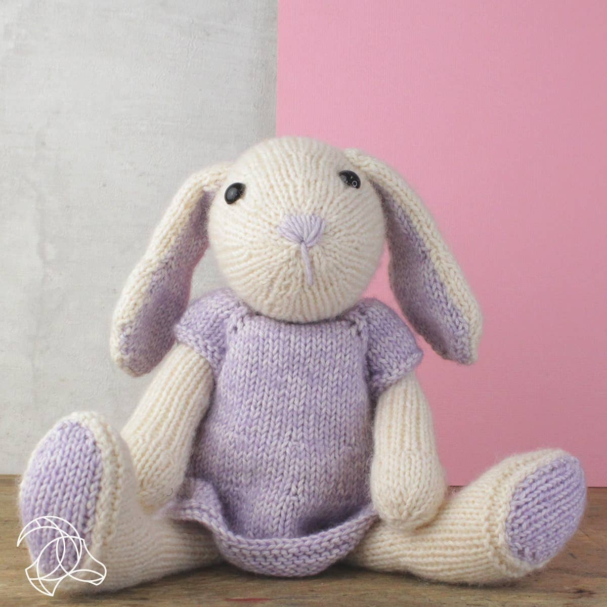 Chloe Rabbit knitting kit Hanficraft