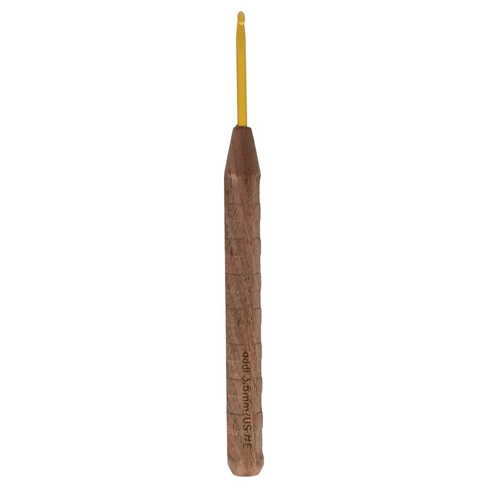 Addi Nature Walnut Gold Crochet hooks (16cm)