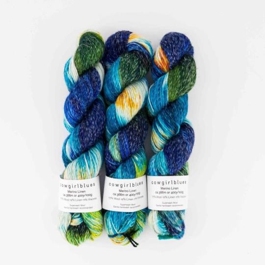 Cowgirlblues Merino Linen gradient hand dyed
