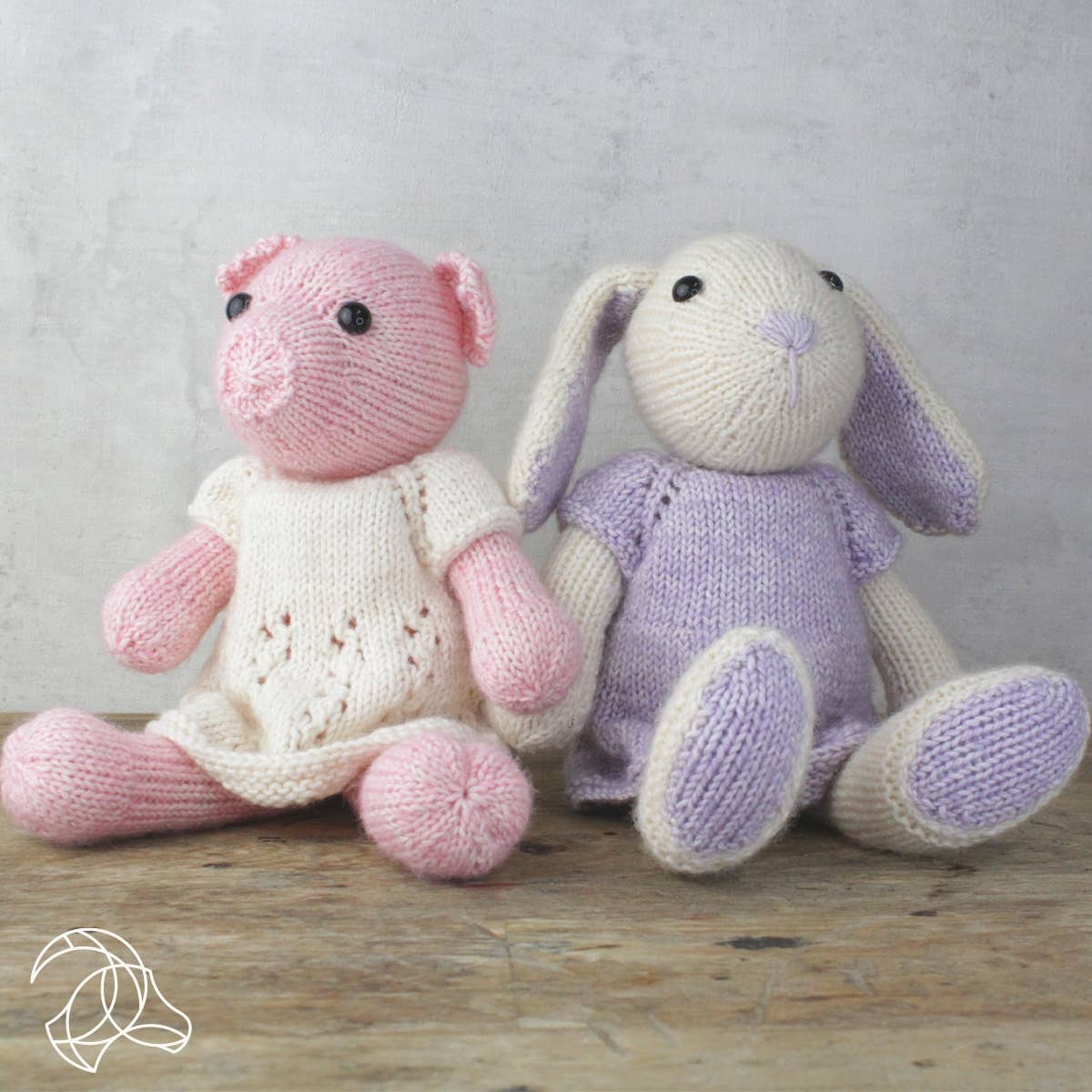 Chloe Rabbit knitting kit Hanficraft