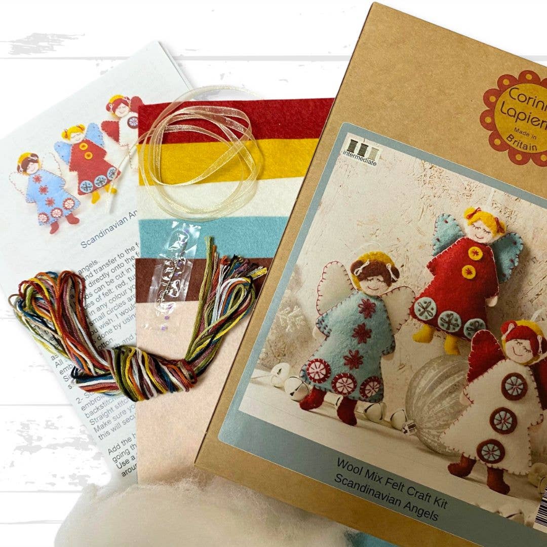Scandinavian Angels Felt Craft Kit by Corinne Lapierre