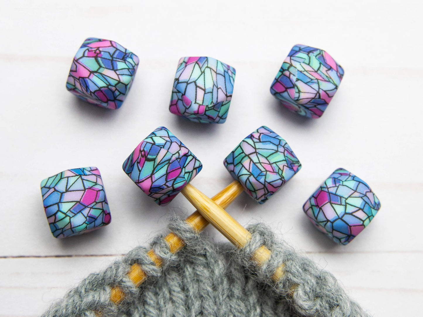 Stained Glass Hexagon | Stitch Stoppers - Fox and Pine