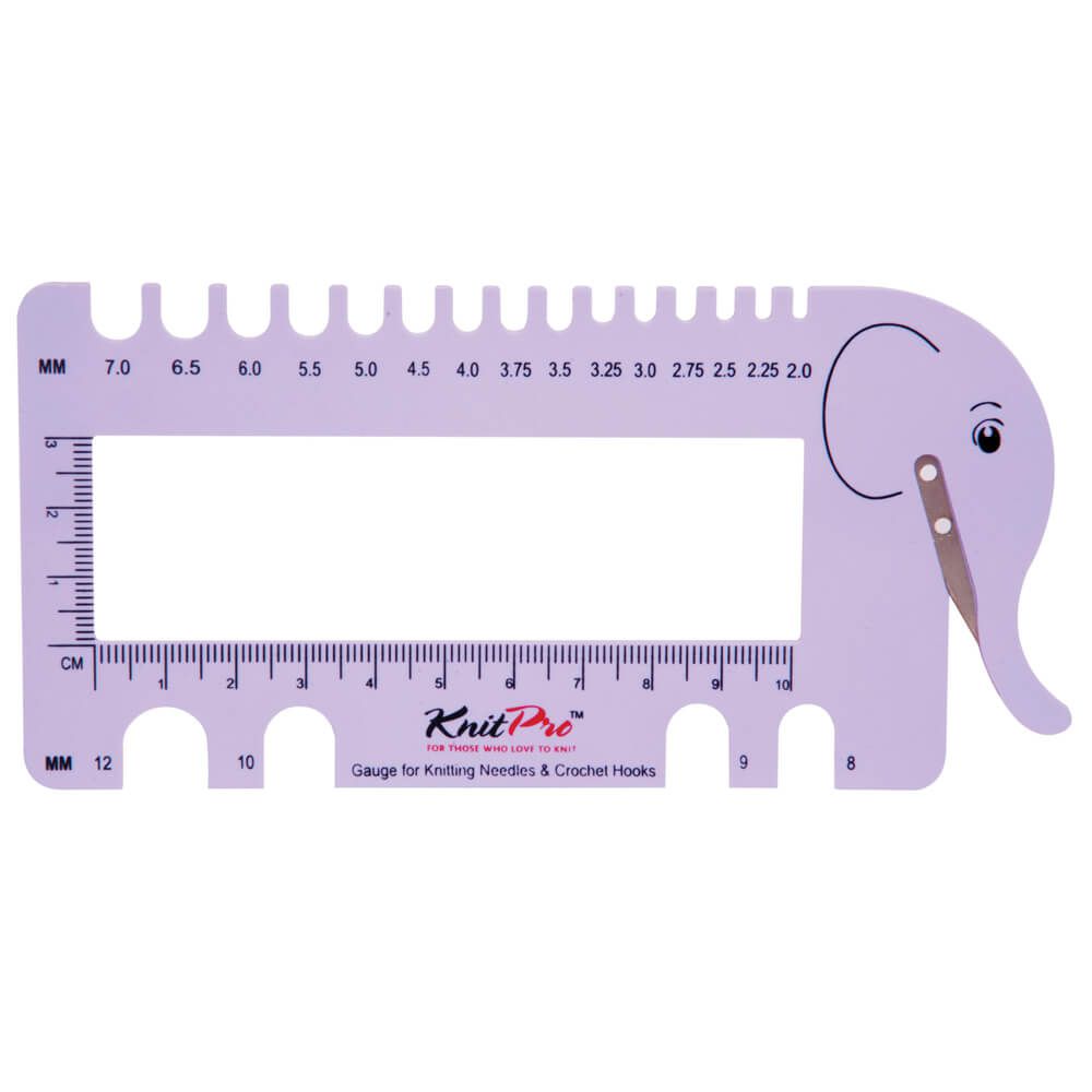 KnitPro Knitting needle and Crochet Gauge with Yarn cutter
