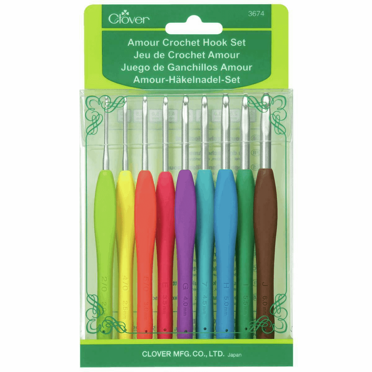 addi Colours Crochet Hook Set 9 Hooks (2.00-6.00mm addi Colours Crochet Hook Set 9 Hooks (2.00-6.00mm