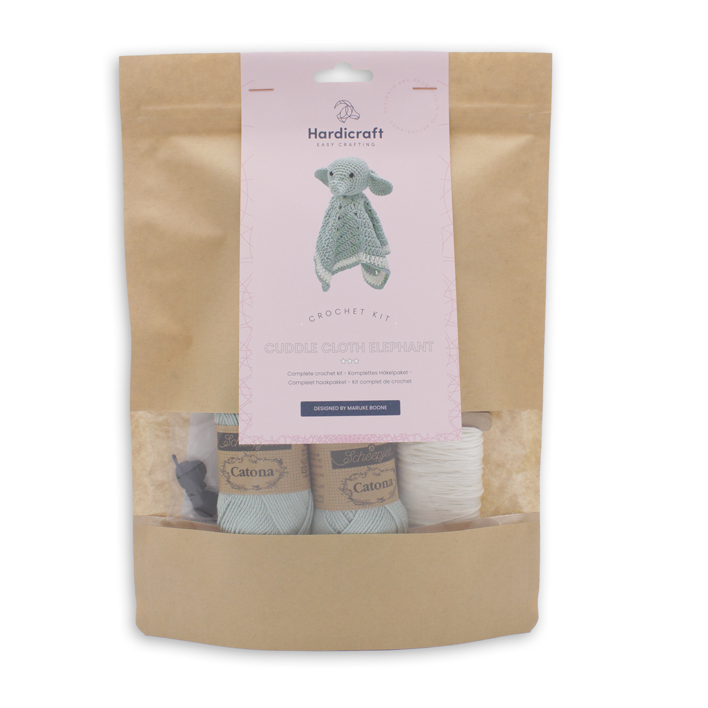 DIY Crochet Kit - Cuddle Cloth Elephant