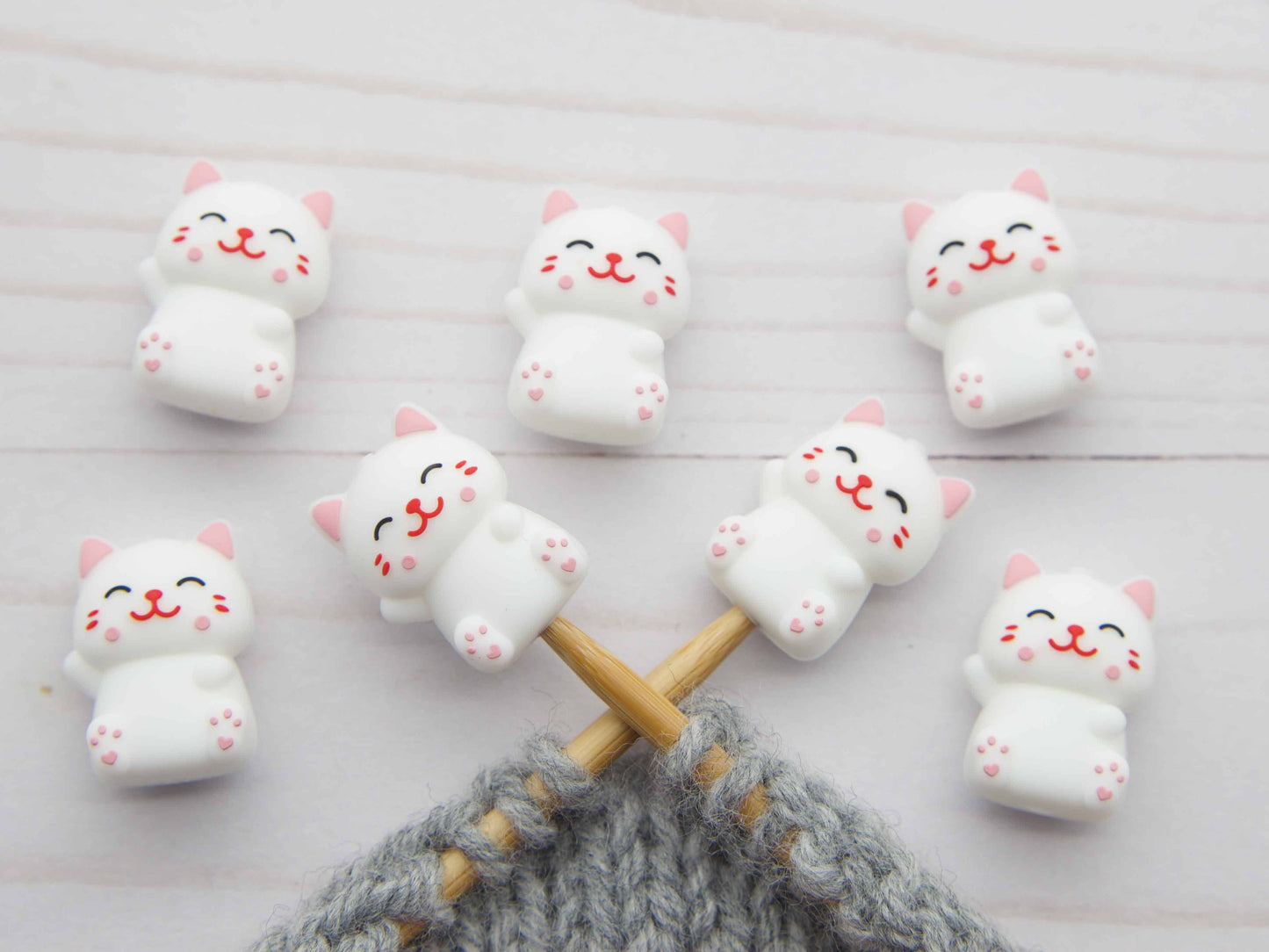 Happy Cat Stitch Stoppers - Fox and Pine