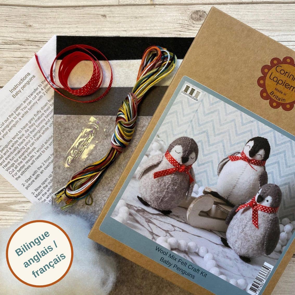 Baby Penguins Felt Craft Kit - Corinne Lapierre