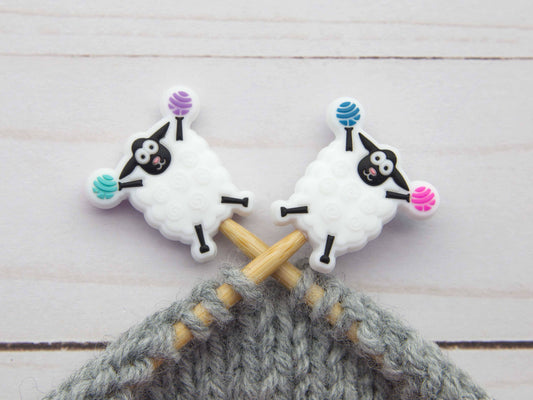 Cheerful White Sheep | Stitch Stoppers - Fox and Pine