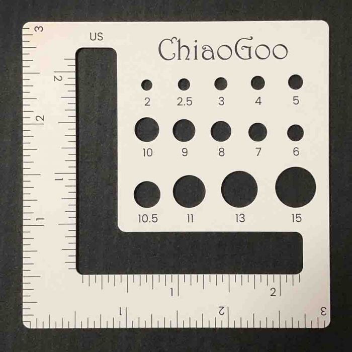 ChiaoGoo Swatch/Needle Gauge Plastic