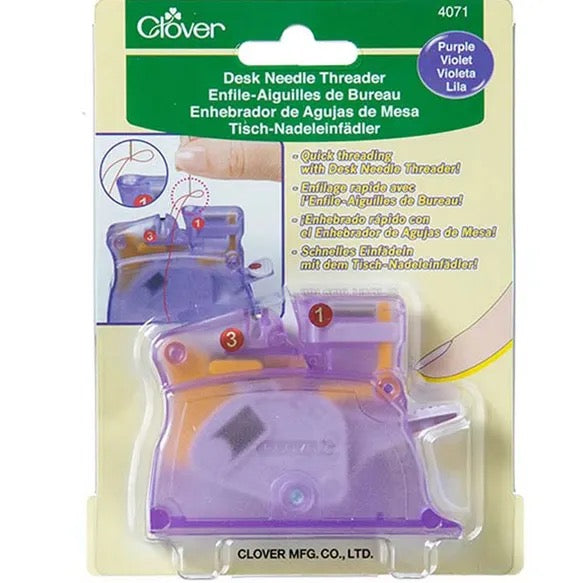 Clover Desk needle threader purple