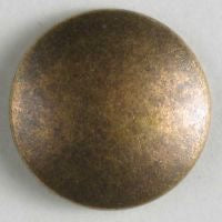 Full metal button, pure and simple with shank antique brass (18mm)