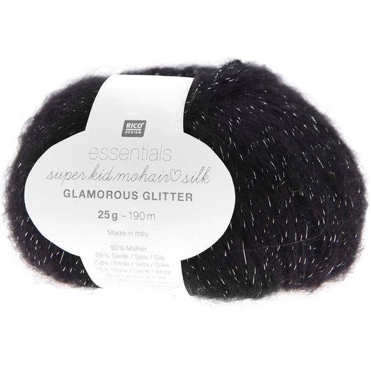 Rico Design Essentials Super Kid Mohair Loves Silk Glamorous Glitter