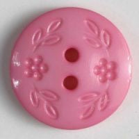 Fashion Button with discreet flower pattern (13mm)