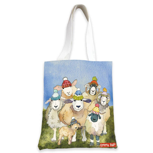 Happy Sheep . Tote Bag by Emma Ball
