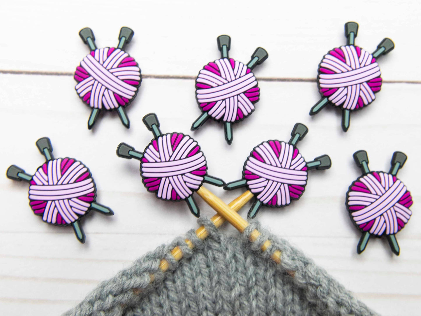 Pink Yarn Ball | Stitch Stoppers - Fox and Pine