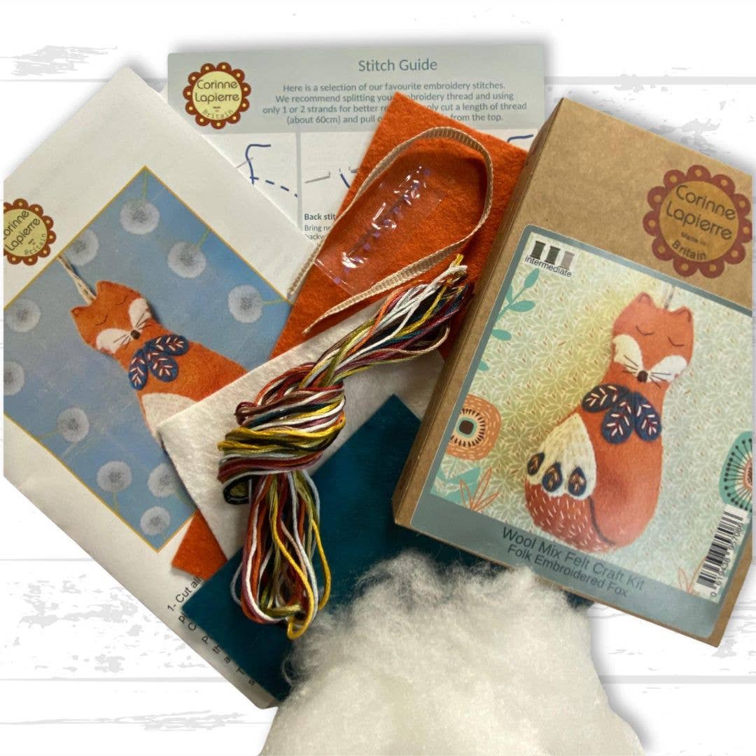 Folk Fox Felt Craft Mini Kit by Corinne Lapierre