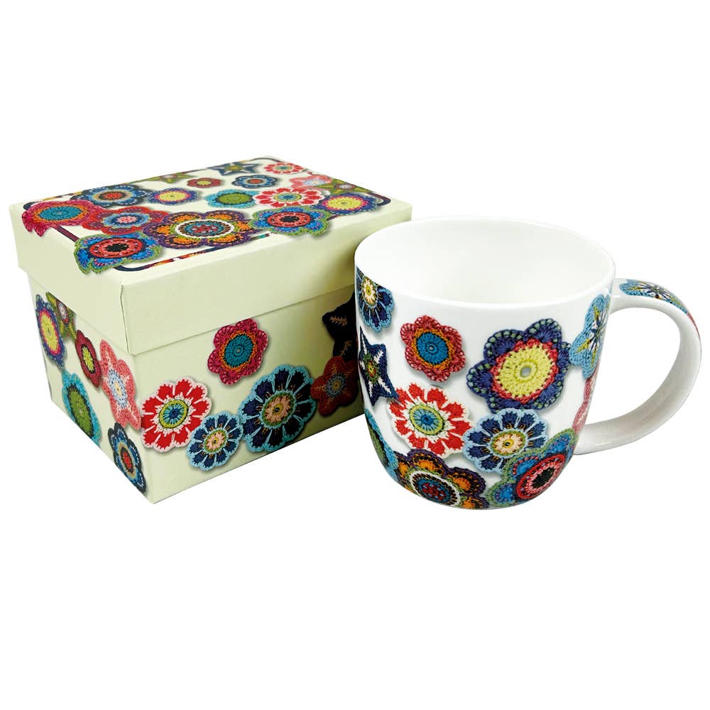 Crochet Motifs, Boxed Mug by Emma Ball